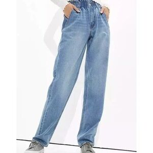 American Eagle Baggy Mom Jeans with paper bag waist